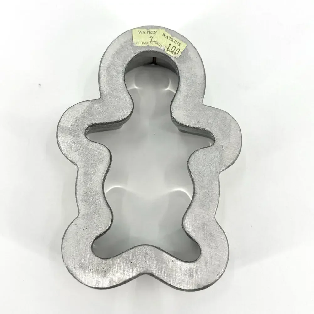 Watkins Large Aluminum Die Cast Hand Crafted Gingerbread Man Cookie Cutter VTG